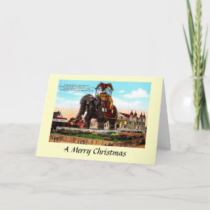 Carte de Noël - Hôtel Elephant, Atlantic City