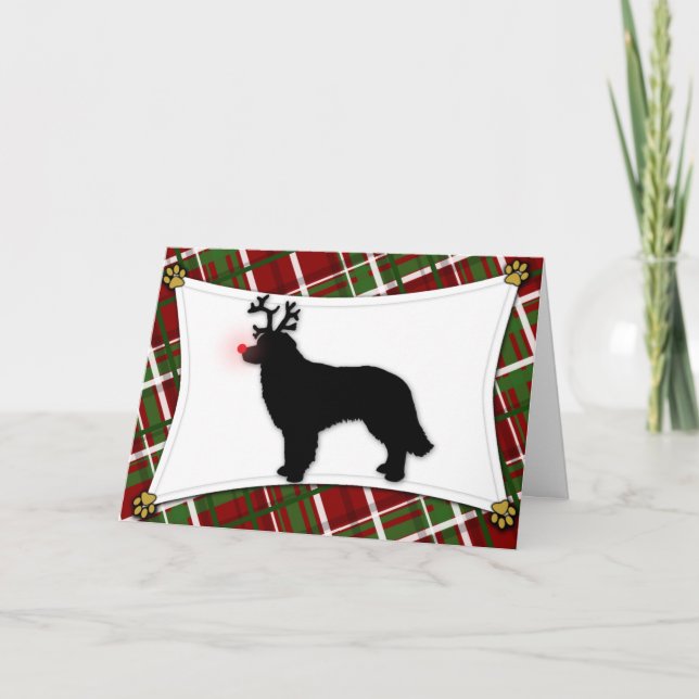 Carte de Noël Hovawart Reindeer (Devant)
