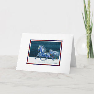 Carte de Noël Humoristique Cheval