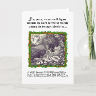 Carte de Noël humoristique de thème d'Ange-Berger