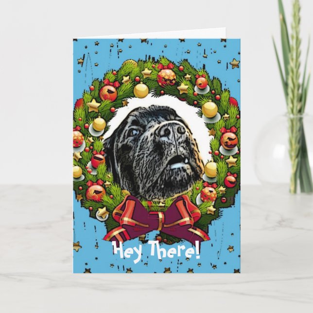 Carte de Noël Humour ~Chien (Devant)
