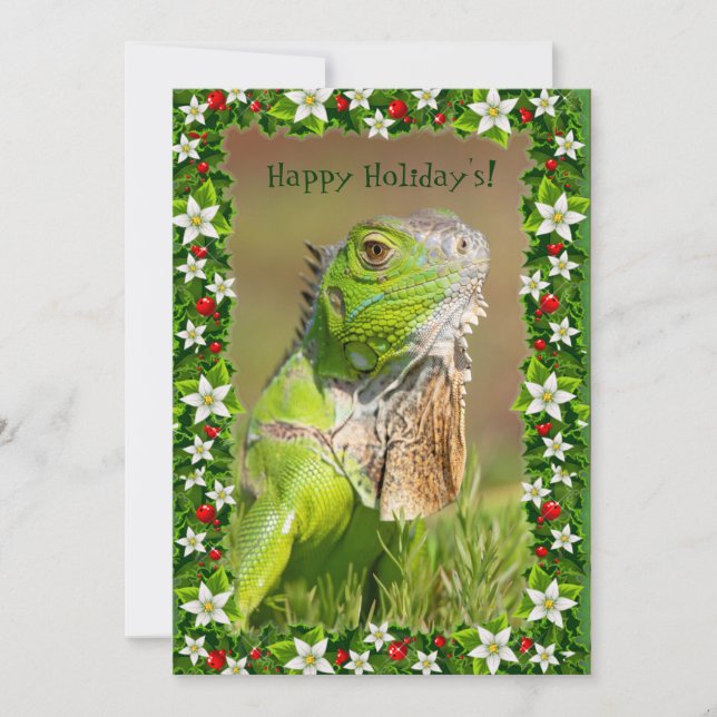Carte de Noël Iguana (Devant)