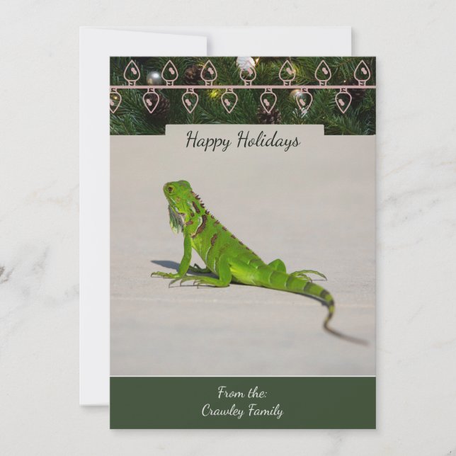 Carte de Noël Iguana (Devant)