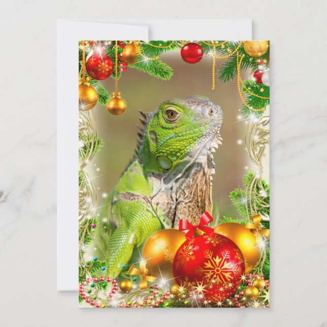 Carte de Noël Iguana (Devant)