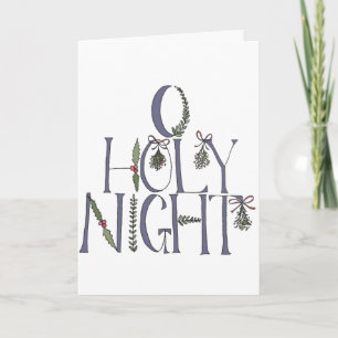 Carte de Noël illustrée par nuit sainte d'O
