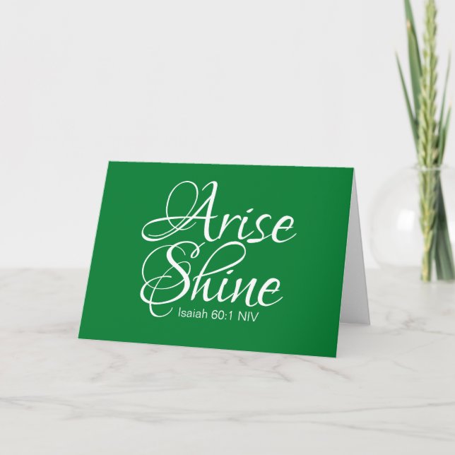 Carte de Noël Inspirationnelle Lever et Foi brilla (Devant)