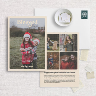 Carte de Noël inspirée par la photo rétro