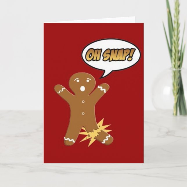 Carte de Noël INSTANTANÉE de l'OH de pain d'épice (Devant)