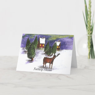 Carte de Noël irlandaise avec accueil irlandais