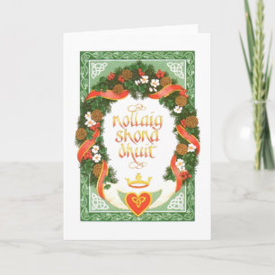 Carte de Noël irlandaise vintage