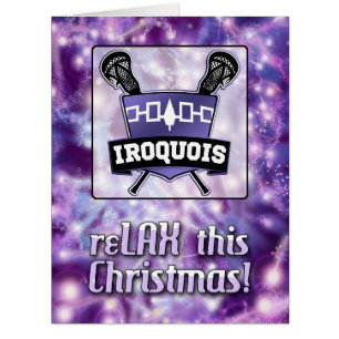 Carte de Noël Iroquois Nation Lacrosse Shield