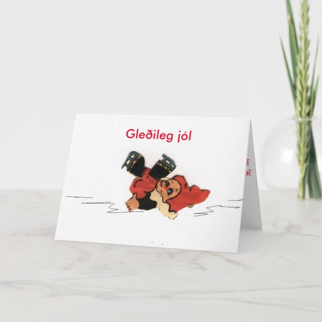 Carte de Noël islandaise de personnaliser (Devant)