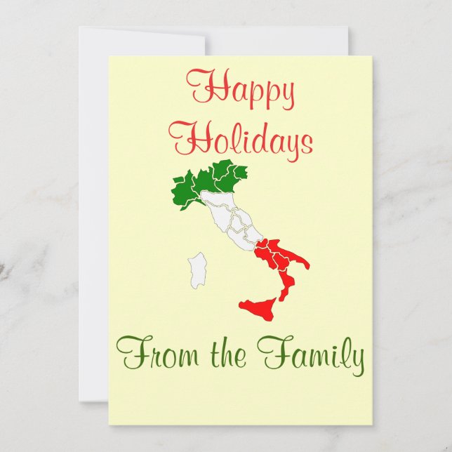 Carte de Noël Italie (Devant)