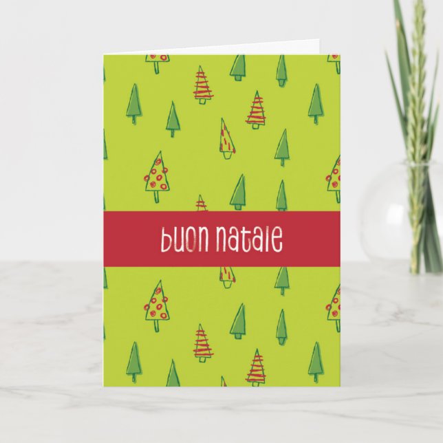 Carte de Noël italienne Buon Natalie (Devant)