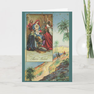 Carte de Noël italienne religieuse vintage