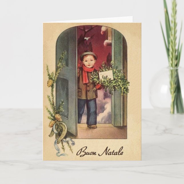 Carte de Noël italienne vintage (Devant)