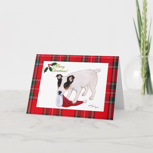 Carte de Noël Jack Russell Terrier (Devant)