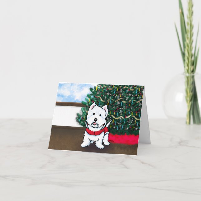 Carte de Noël JD Westie (Devant)