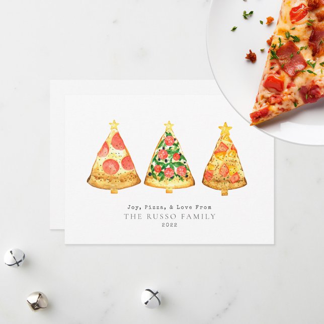 Carte de Noël Joy Pizzas Love Christmas (Créateur téléchargé)