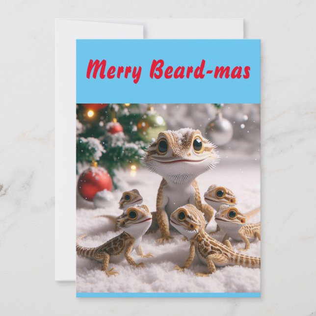 Carte de Noël Joyeuse Beard-mas (Devant)
