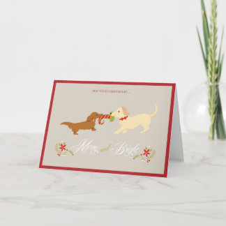 Carte de Noël Joyeuse et Bright Doxie