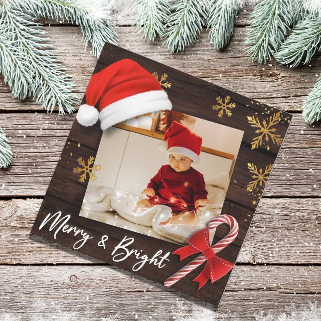 Carte de Noël Joyeuse et Bright Photo (Créateur téléchargé)
