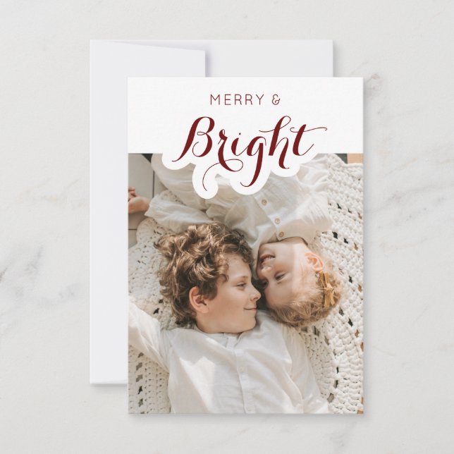 Carte de Noël Joyeuse et brillante (Devant)