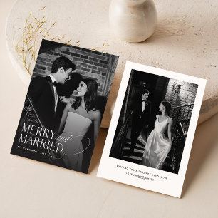 Carte de Noël Joyeuse Et Mariée