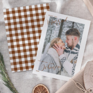 Carte de Noël Joyeuse et Mariée