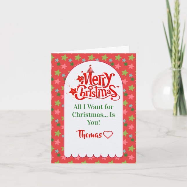 Carte de Noël Joyeuse personnalisée pour votre cop (Devant)