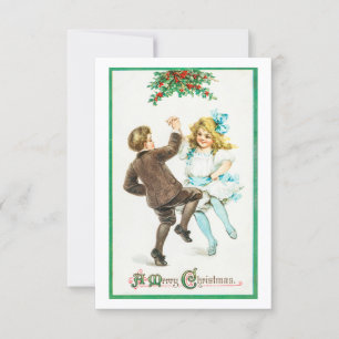 Carte de Noël joyeuse pour enfants dansants