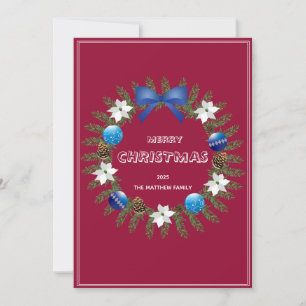 Carte de Noël Joyeuse pour famille chaude