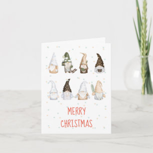 Carte de Noël Joyeuse Scandi Gnome