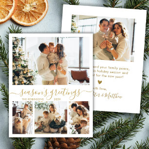 Carte de Noël Joyeuses Fêtes Script 4 Photo