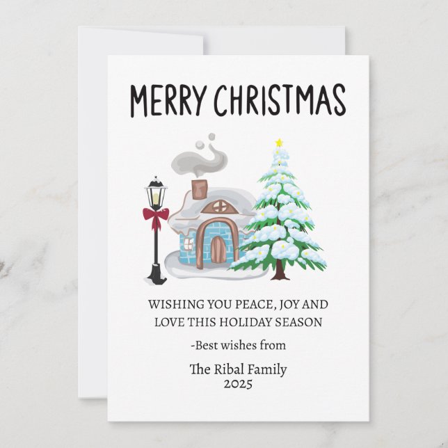 Carte de Noël Joyeux (Devant)