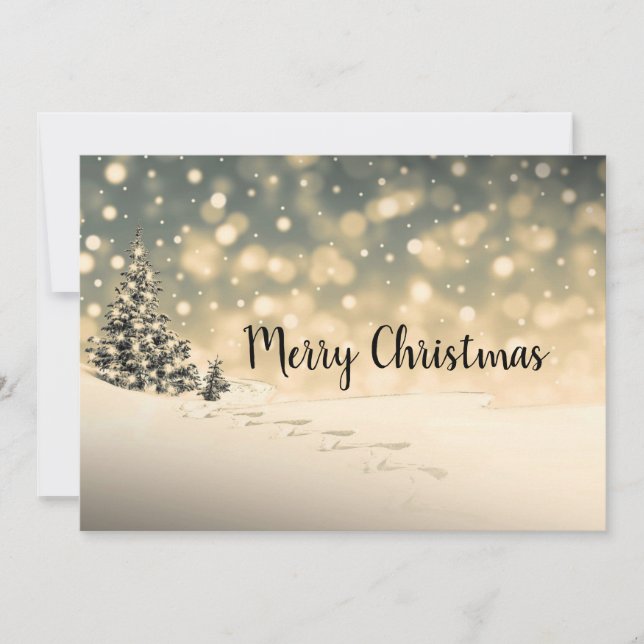 Carte de Noël Joyeux Arbre À feuillage persistant  (Devant)