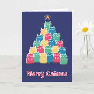Carte de Noël Joyeux Catmas