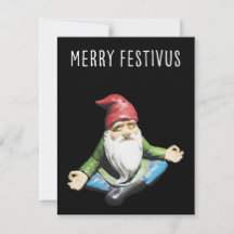 Carte de Noël Joyeux Festivus Gnome