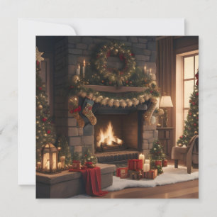 Carte de Noël Joyeux foyer