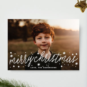 Carte de Noël Joyeux Joyeux Blancs