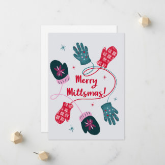 Carte de Noël Joyeux Mittsmas