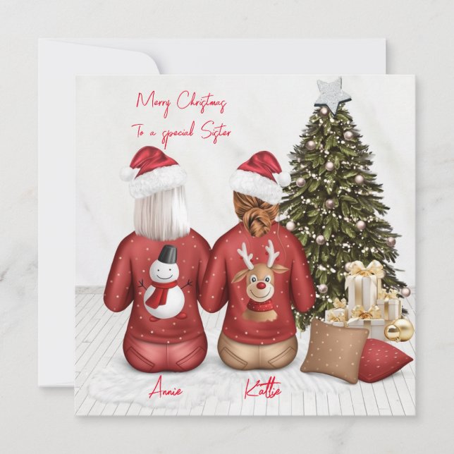 Carte de Noël Joyeux Noël à Meilleure Amie (Devant)