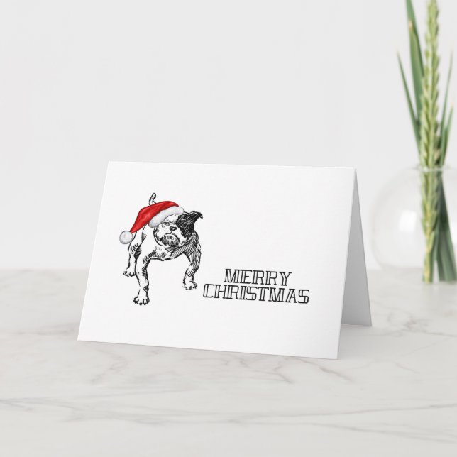 Carte de Noël Joyeux Noël Chien (Devant)