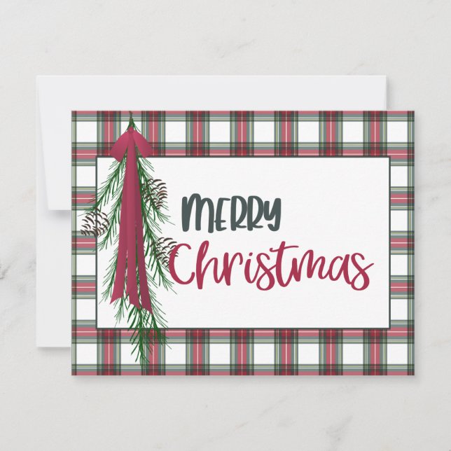 Carte de Noël Joyeux personnalisée (Devant)