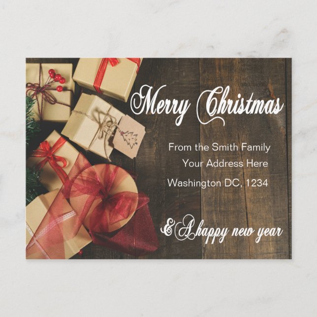 Carte de Noël Joyeux Personnalisée Amis de la fami (Devant)