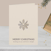 Carte de Noël Joyeux Snowflake