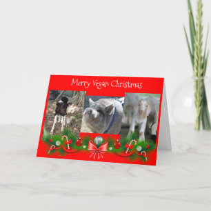 Carte de Noël Joyeux Vegan
