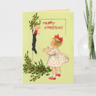 Carte de Noël Joyeux Victorian