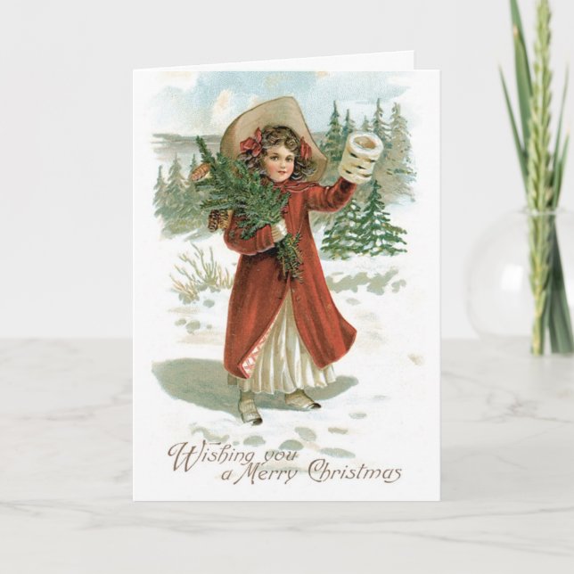 Carte de Noël Joyeux vintage (Devant)