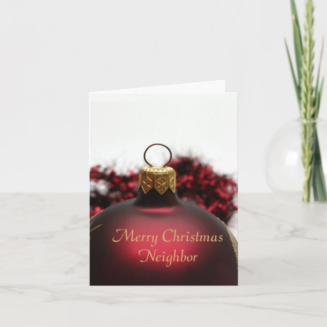 Carte de Noël Joyeux Voisin (Devant)